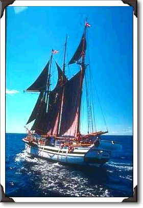 Old schooner under sail, St. Croix