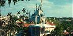 Magic castle from a distance, Disney World