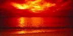 Fiery coastal sunset, Malibu, California