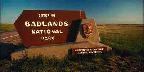 Entrance sign to Badlands National Park, South Dakota