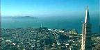 View of Transamerica building and Coit Tower, San Francisco