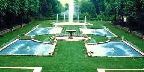 Fountains of Italian water garden, Longwood Gardens, PA
