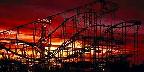 Roller coaster at dusk, Pima County Fair, Arizona