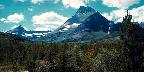 Grand view of mountain peak, Glacier National Park, Montana