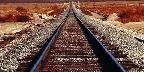 Train tracks, Mojave Desert, California