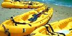 Sea dive kayaks on beach, Fort Lauderdale, Florida