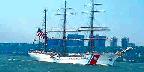 United States Coastguard sailing trainer, off New York