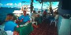 Dining at a harborside restaurant, Christiansted, St. Croix