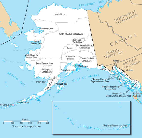 Alaska Counties Map