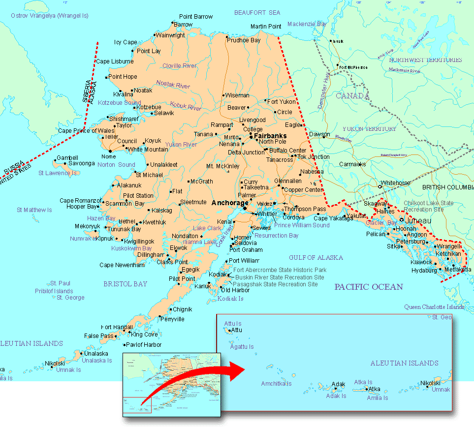 Alaska Map - Listings United States