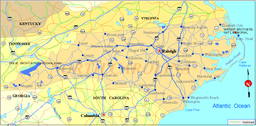 Сколько в северной каролине. North Carolina на карте США.