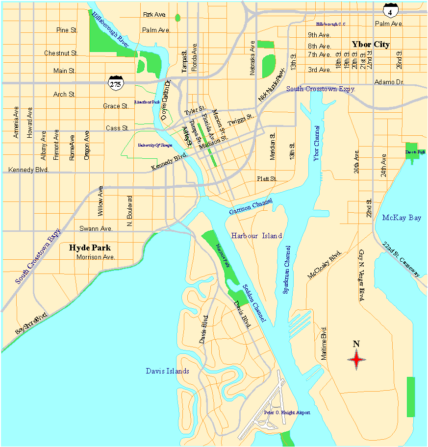 Tampa Map, Florida