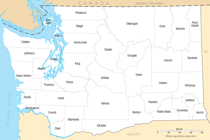 Washington Counties Map